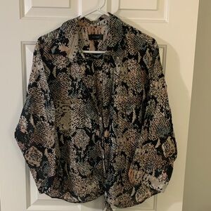 Karen Kane Multicolor Abstract Blouse